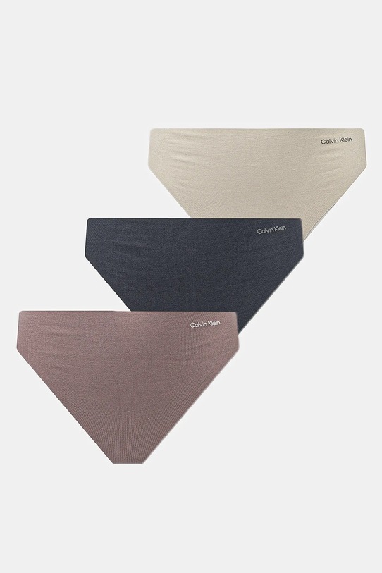 Calvin Klein Underwear stringi 3-pack dzianina beżowy 000QD5219E