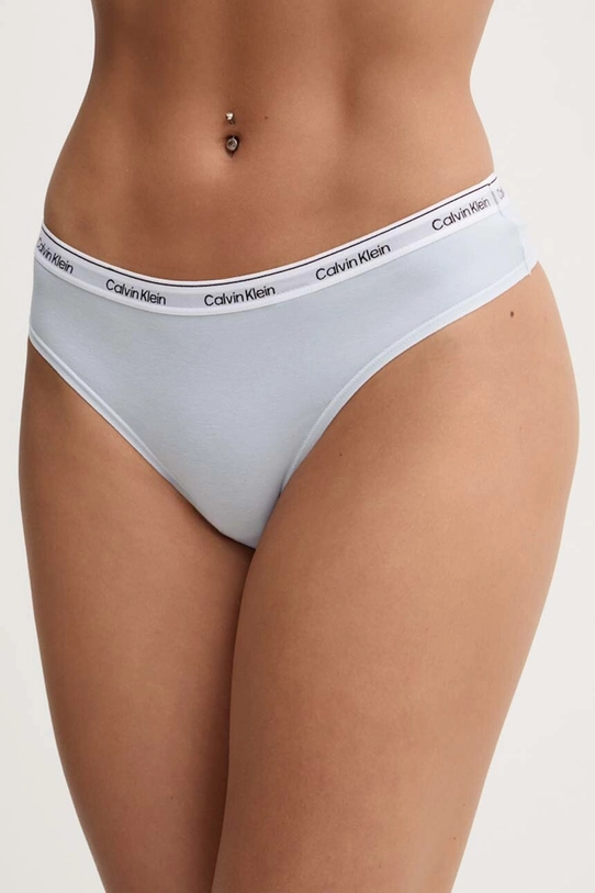 Calvin Klein Underwear brazyliany drobny wzór niebieski 000QD5246E