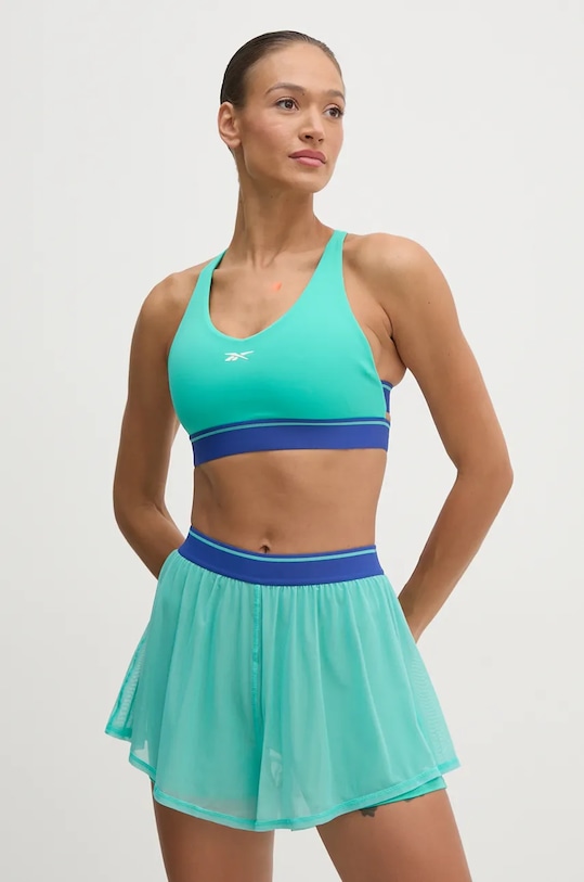 Reebok biustonosz sportowy Team miękka turkusowy 100205710