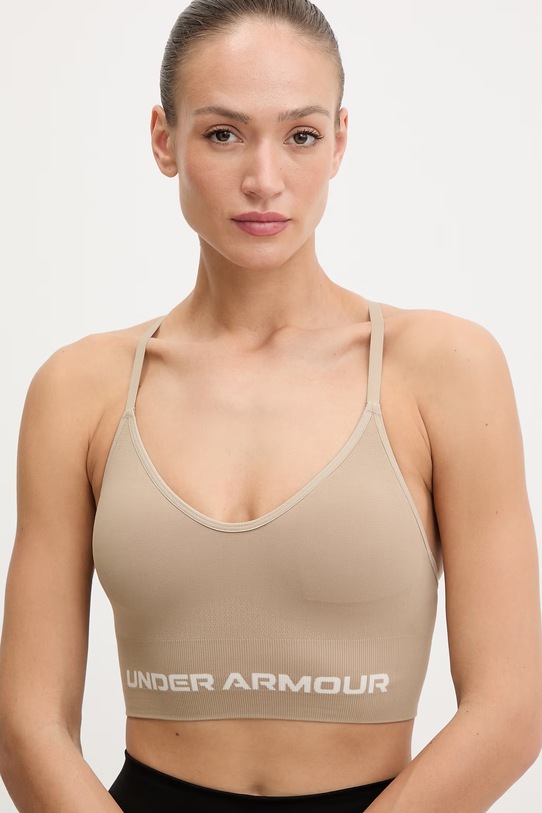 Under Armour biustonosz sportowy Vanish Seamless beżowy 1384417