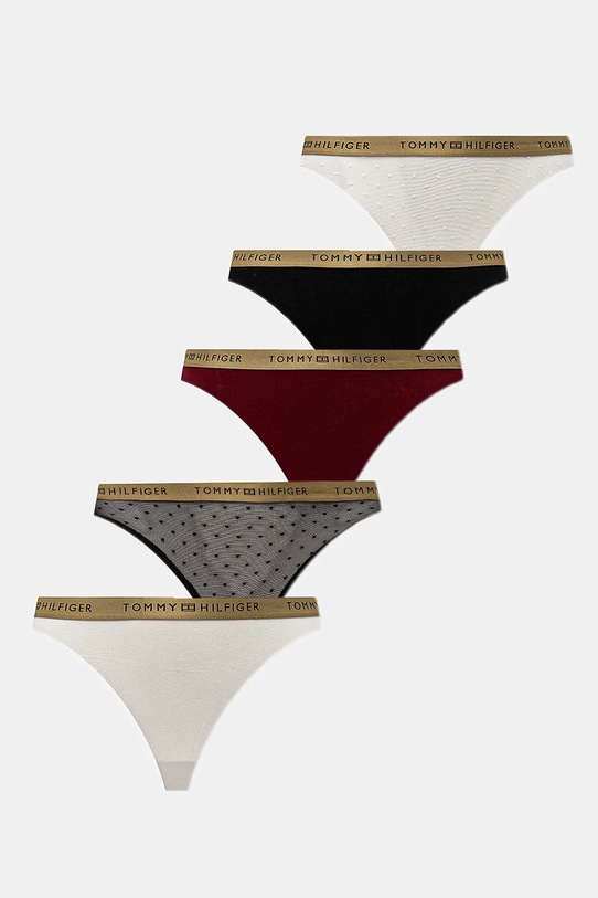 Tanga Tommy Hilfiger 5-pack tanga vícebarevná UW0UW05535