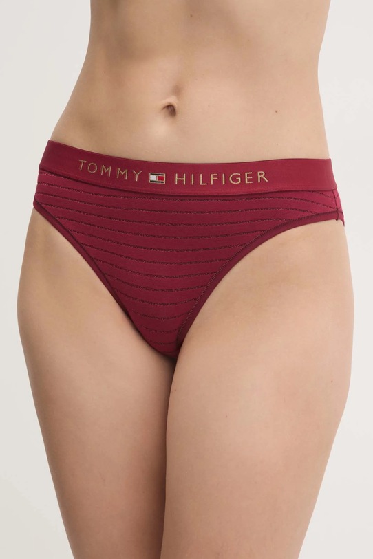 Tommy Hilfiger bugyi mintás burgundia UW0UW05588