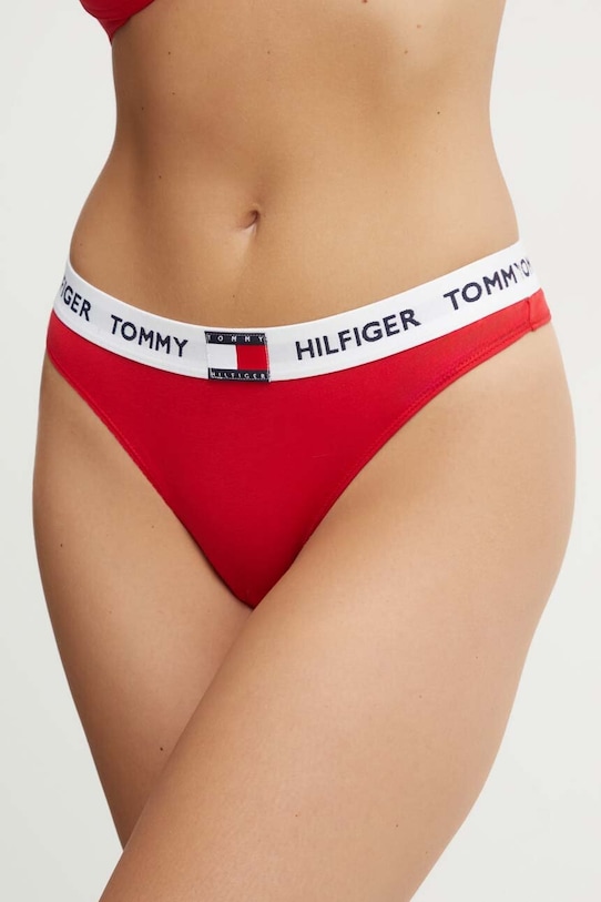Tommy Hilfiger stringi dzianina czerwony UW0UW05616