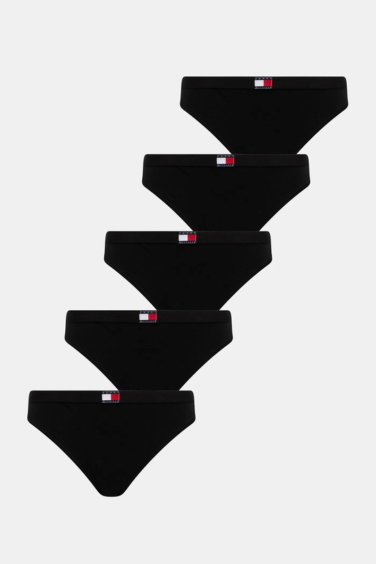 Tommy Hilfiger tanga 5-pack tanga negru UW0UW05642