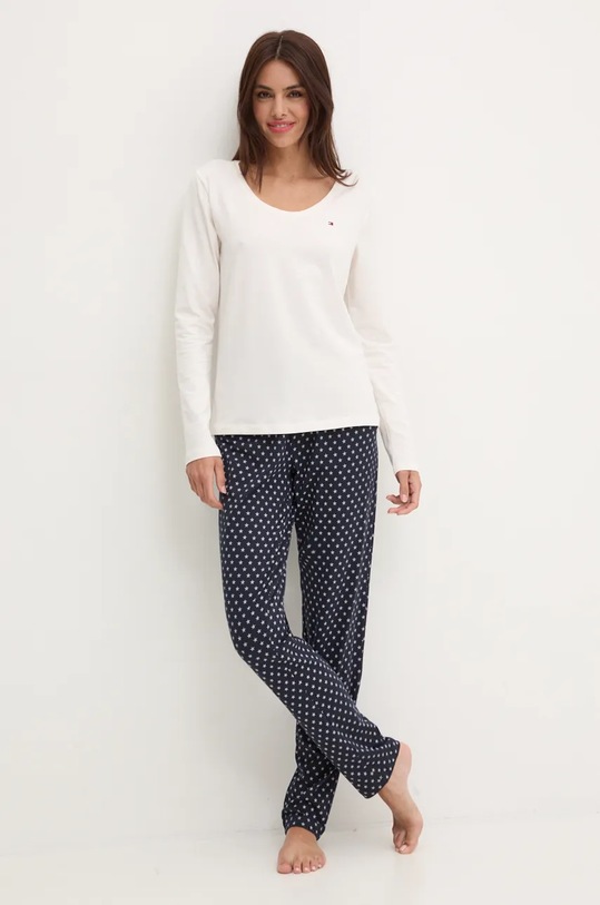 Pyžamo Tommy Hilfiger jednofarebný béžová UW0UW05396