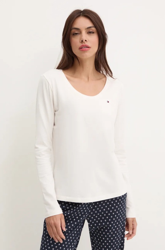 Pyžamo Tommy Hilfiger UW0UW05396 béžová AW24