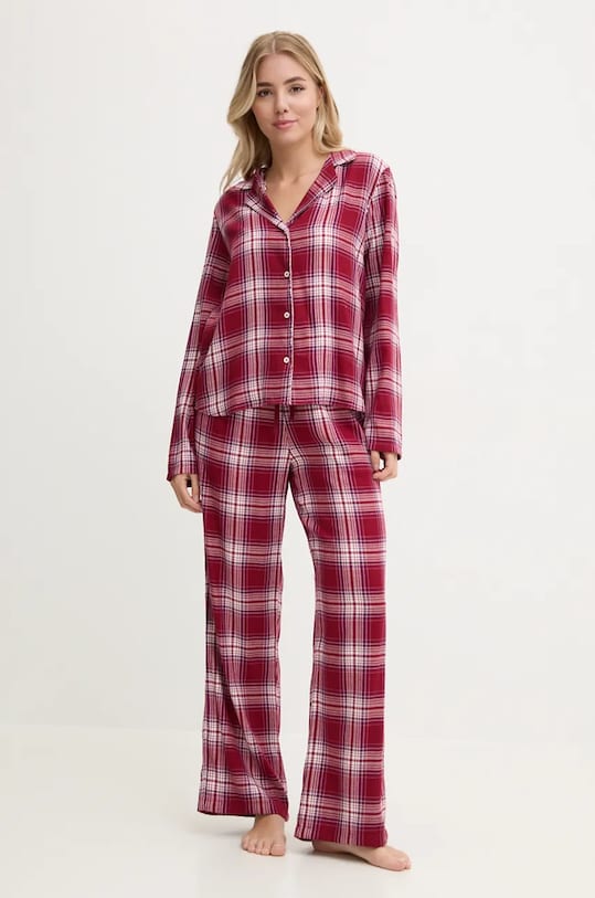 Піжама Tommy Hilfiger тканина бордо UW0UW05546