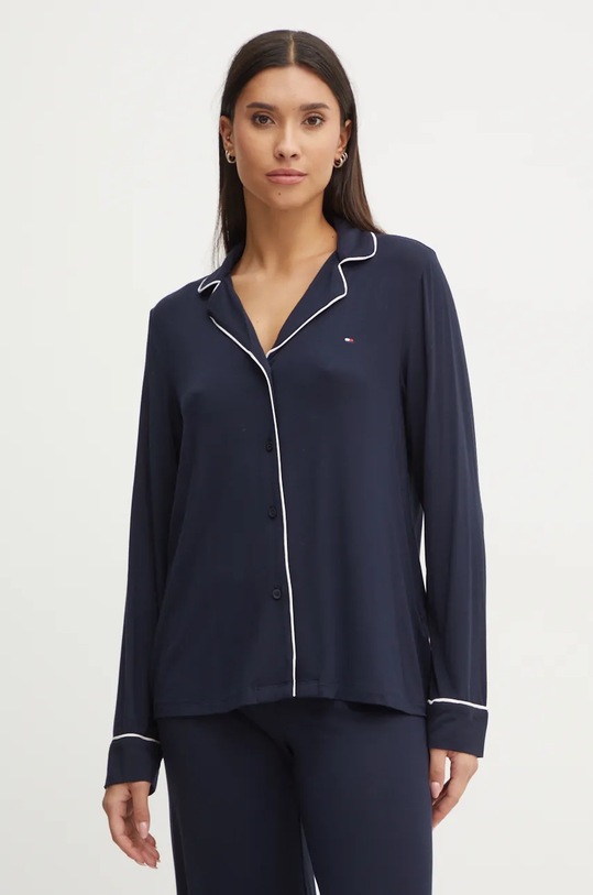 Πιτζάμα Tommy Hilfiger UW0UW05558 σκούρο μπλε AW24