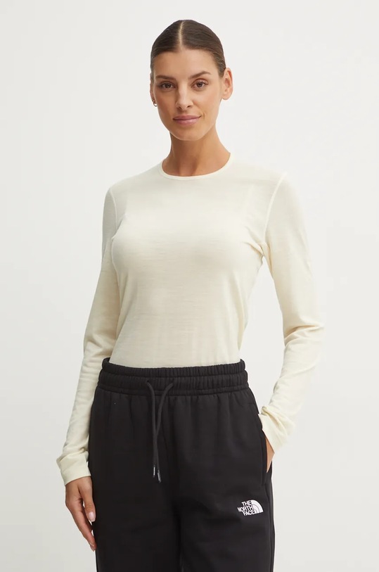 Icebreaker longsleeve funcțional Merino 200 Oasis Planet friendly crem IB1043750001