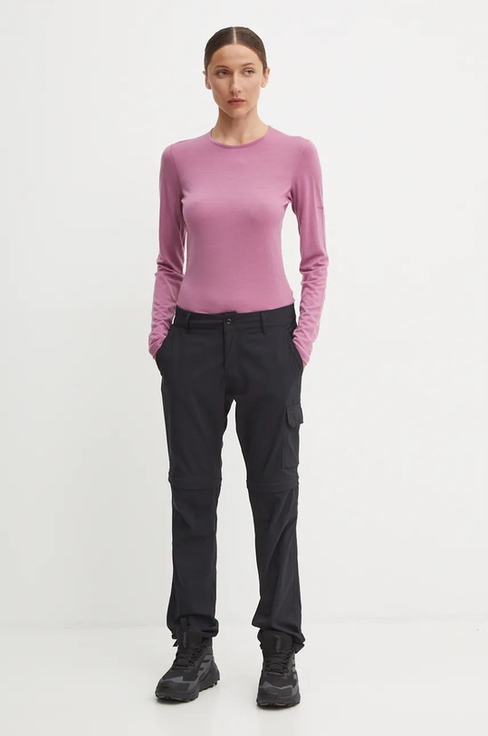 Funkční triko s dlouhým rukávem Icebreaker Merino 200 Oasis IB10437502V1 růžová AW24