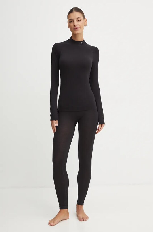 Функциональный лонгслив Haglöfs Latnja Wool 607477 чёрный AW24