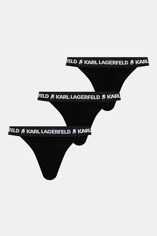 Karl Lagerfeld chiloti brazilieni 3-pack tanga negru 246W2114