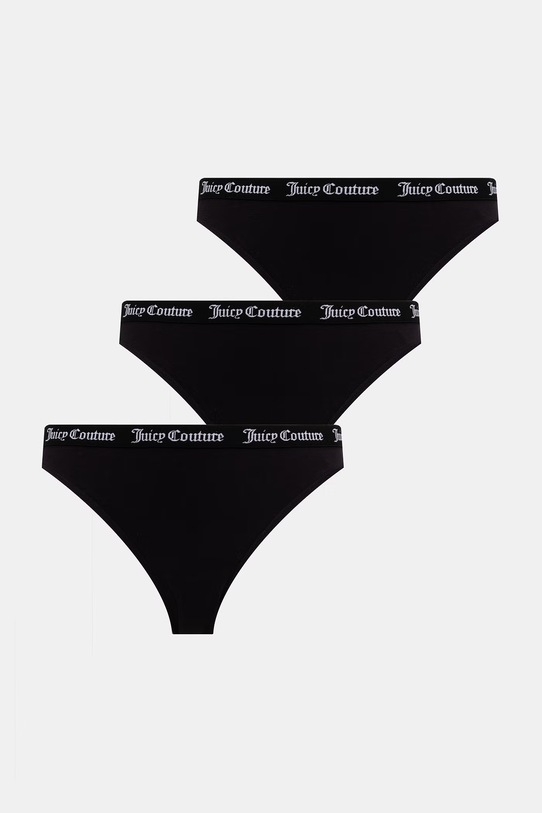 Juicy Couture figi DIDDY BRIEF PK x 3 bawełna czarny JCLBR224572.101