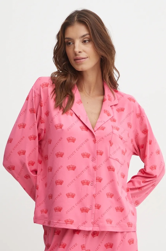 Pyžamová košeľa Juicy Couture ESTELLE PYJAMA TOP vrchný ružová JCLPT224503.702