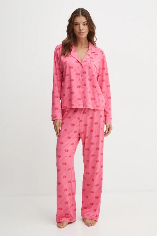 Juicy Couture koszula piżamowa ESTELLE PYJAMA TOP JCLPT224503.702 różowy AW24