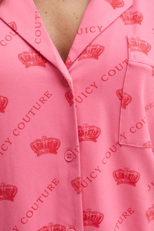 Juicy Couture koszula piżamowa ESTELLE PYJAMA TOP JCLPT224503.702 różowy