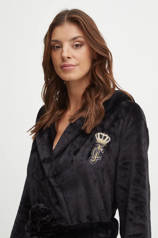 Juicy Couture szlafrok HOODED ROBE czarny JCLRB224505.101