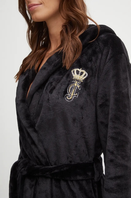 Ρόμπα Juicy Couture HOODED ROBE JCLRB224505.101 μαύρο