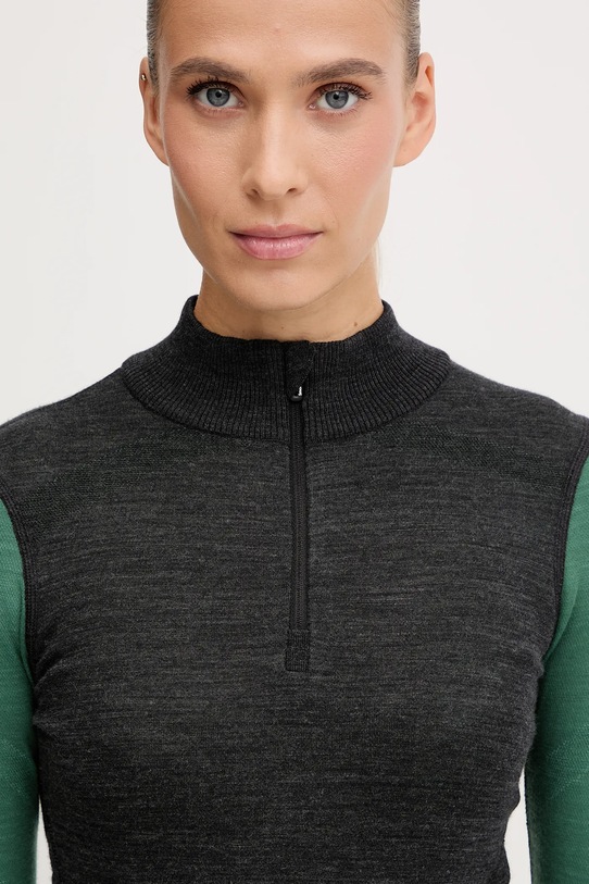 Funkčné tričko s dlhým rukávom Smartwool Intraknit Thermal Merino Base Layer Colorblock sivá SW002837