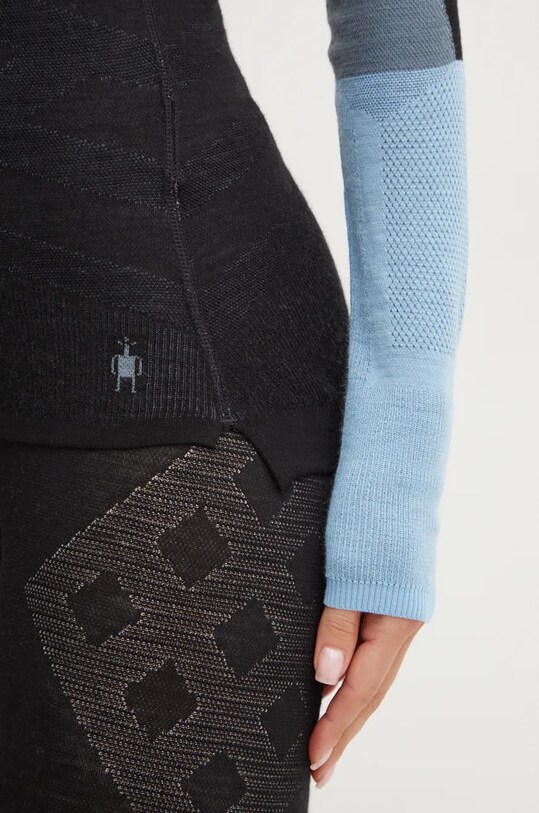 Smartwool longsleeve funkcyjny Intraknit Thermal Merino Base Layer Colorblock SW002837 czarny