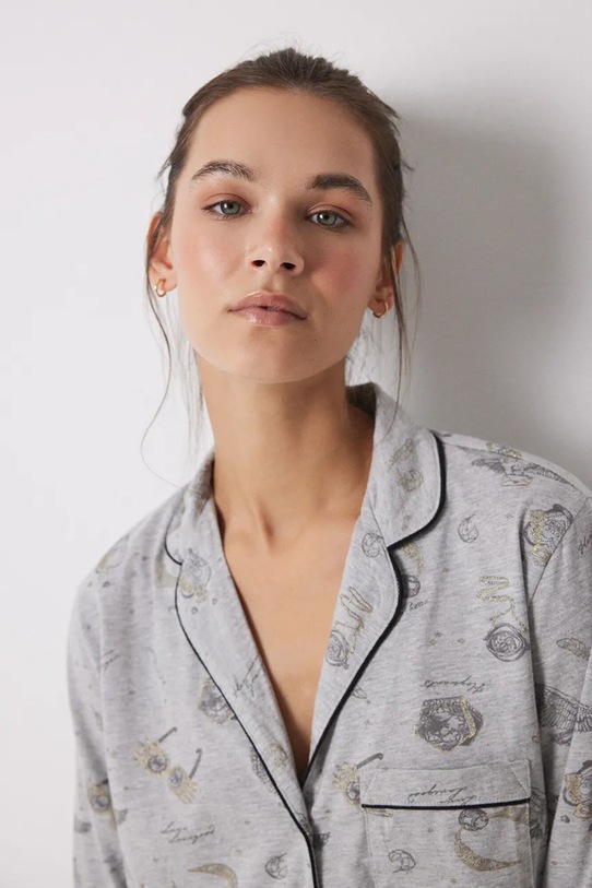 Odzież women'secret piżama bawełniana LA NUIT HARRY POTTER 3138582 szary