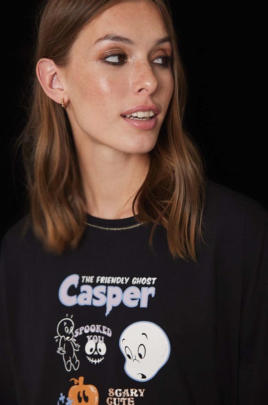 Bombažna pižama women'secret HALLOWEEN črna 3138583