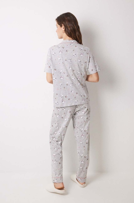 Βαμβακερές πιτζάμες women'secret Snoopy 3138584 γκρί