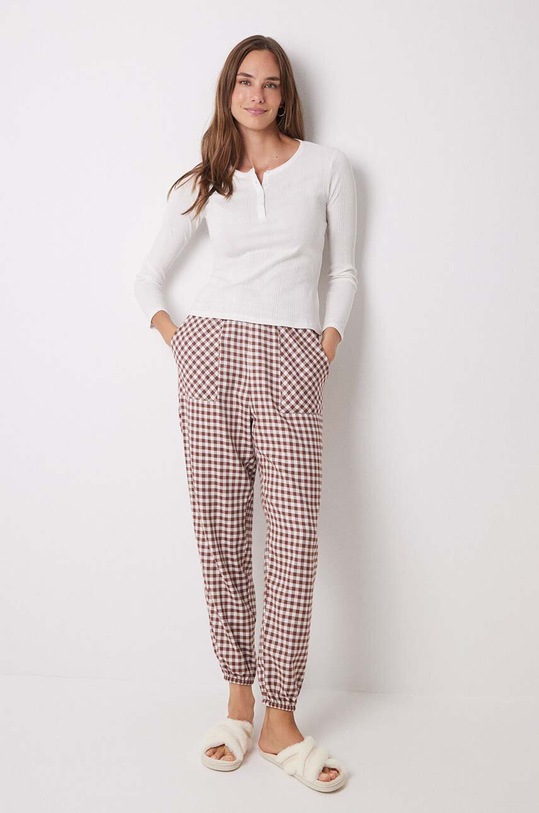 Pyžamové kalhoty women'secret MIX AND MATCH SUNDAY BRUNCH spodní hnědá 3708452