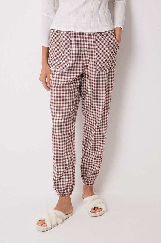 Pyžamové kalhoty women'secret MIX AND MATCH SUNDAY BRUNCH 3708452 hnědá AW24