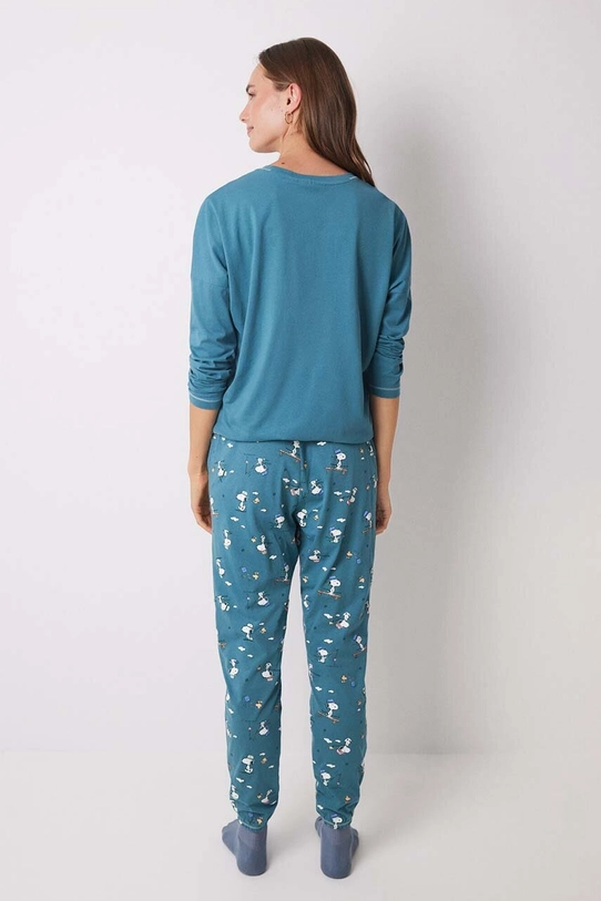 women'secret pijamale de bumbac Snoopy 3138560 verde