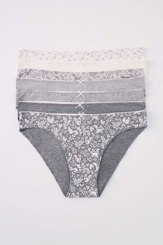 Bavlněné kalhotky women'secret 7-pack 4938288 šedá AW24
