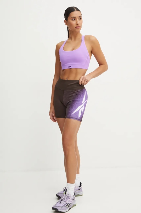 Športová podprsenka Reebok LUX Collection 100205596 fialová AW24