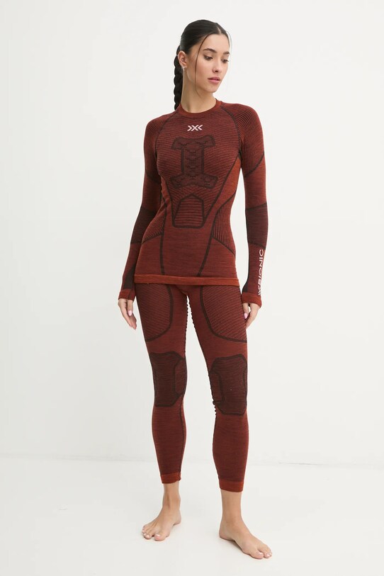 X-Bionic legginsy funkcyjne Symbio Merino XM.YPP2W24W pomarańczowy AW25