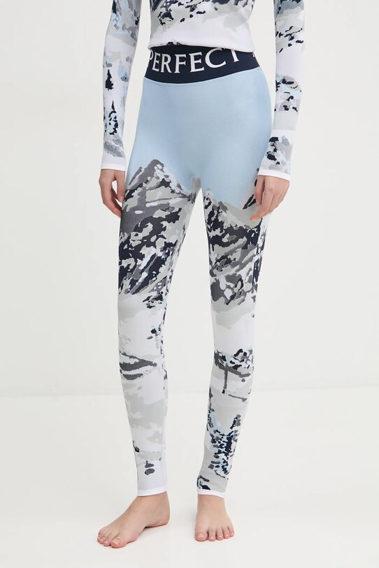 Функциональные леггинсы Perfect Moment Perfect Jacquard зимний спорт голубой W3001115.2241