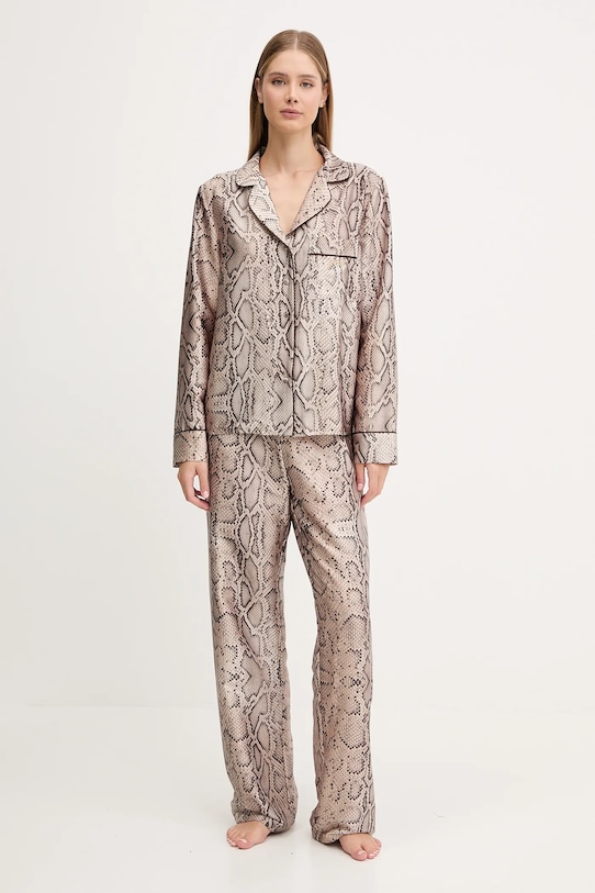 Guess piżama tkanina beżowy O4BX16.WEFC2