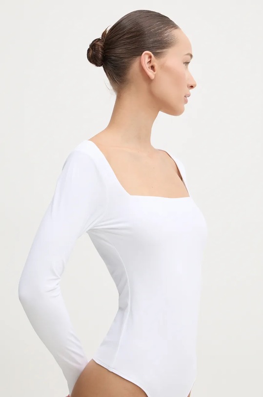 Боди Abercrombie & Fitch вталена бял KI139.4632.100