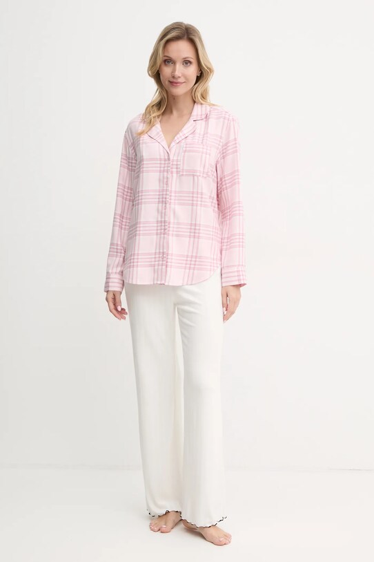 Pyžamová košeľa Hollister Co. KI346.4055.604 ružová AW24