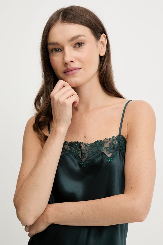 Chantelle koszulka nocna jedwabna turkusowy C15OW5