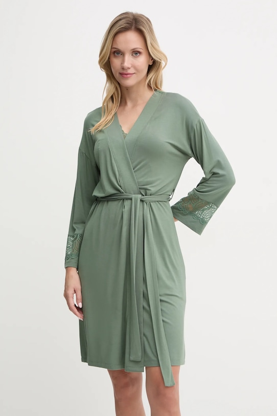 Kućni ogrtač Chantelle FEMILET pletivo zelena FNAKV0