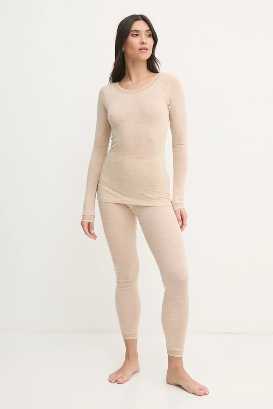 Vunena majica dugih rukava Chantelle FEMILET FN1584 bež AA00