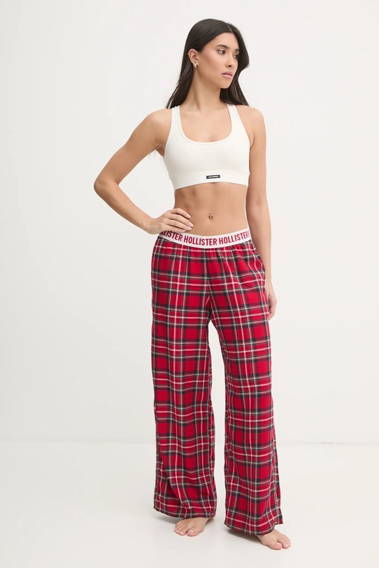 Hollister Co. spodnie piżamowe KI346.4040.505 czerwony AW24