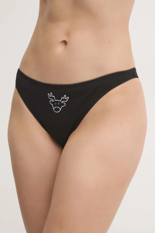 Brazílske nohavičky United Colors of Benetton nášivka čierna 37AH1S02H