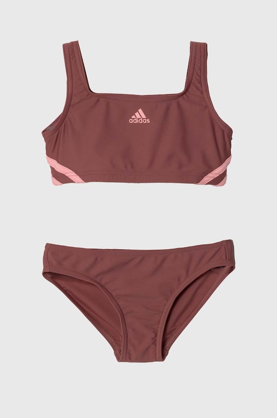 Dvoudílné dětské plavky adidas Performance 3S BIKINI měkké růžová IY5069