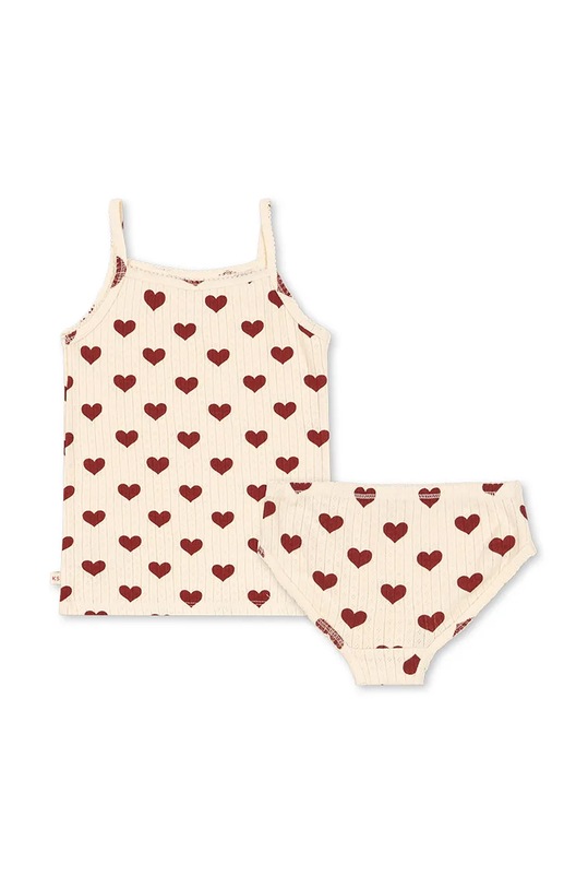Dječji komplet Konges Sløjd MINNIE UNDERWEAR GOTS KS101613 bež AW24