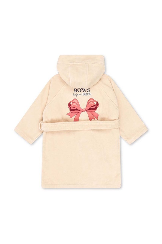 Dziewczynka Konges Sløjd szlafrok bawełniany dziecięcy TERRY BATHROBE GOTS KS10170.G beżowy