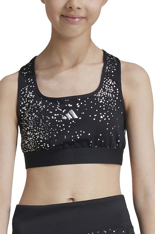 Dziewczynka adidas biustonosz sportowy dziecięcy JG PWR GL BRA IW3281 czarny