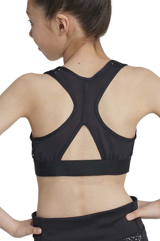 adidas biustonosz sportowy dziecięcy JG PWR GL BRA czarny IW3281