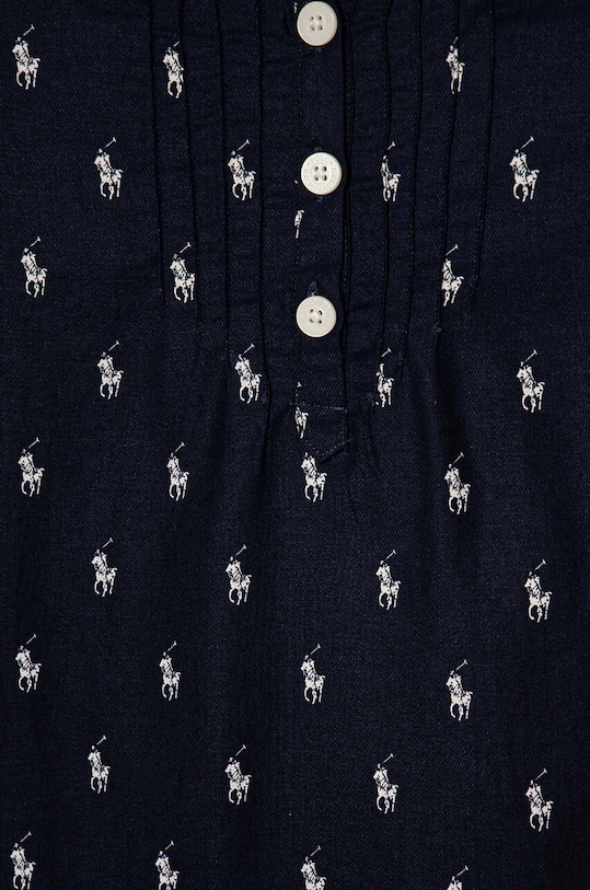 Dziewczynka Polo Ralph Lauren koszula nocna bawełniana dziecięca 4P0197 granatowy