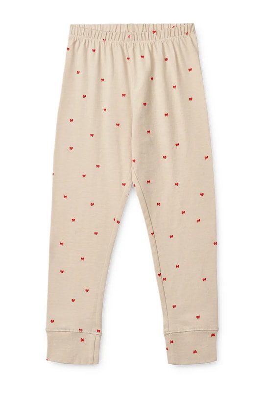Dziewczynka Liewood piżama bawełniana dziecięca Wilhelm Printed Pyjamas Set LW19854.G czerwony