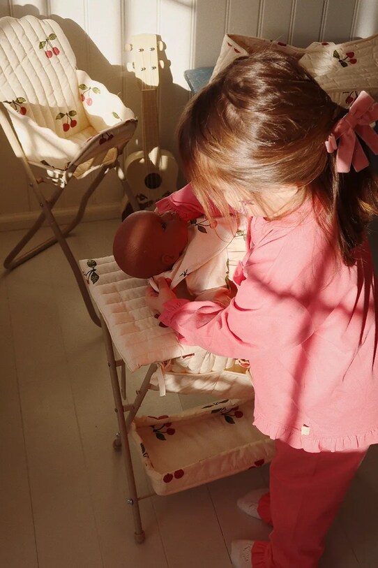 Konges Sløjd pijamale de bumbac pentru copii PIO FRILL SET GOTS KS102059